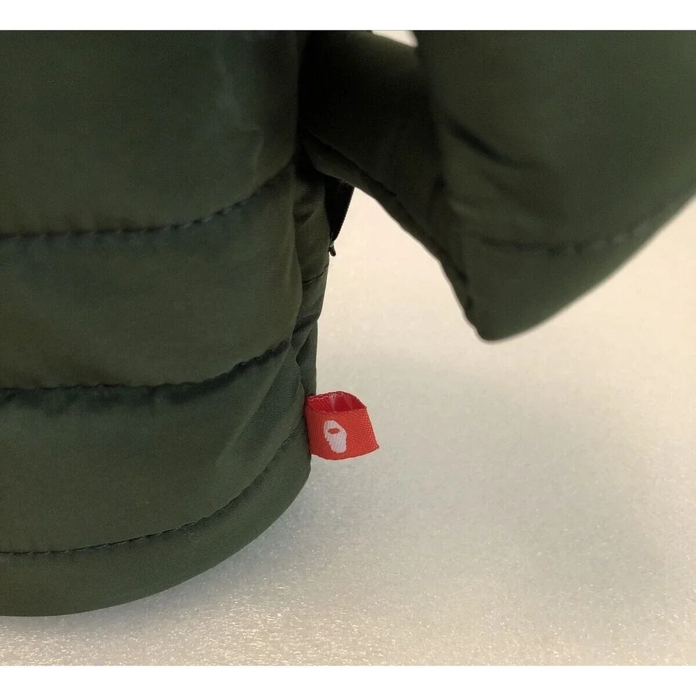 Puffin drinkwear Drink Parka Jacket Koozie The Pahka Olive Green w/ Fur Hood NEW
